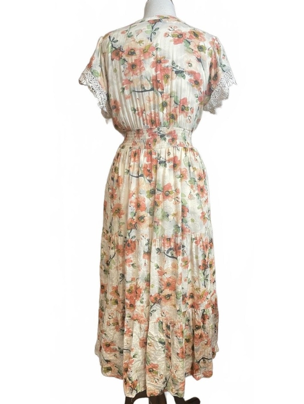 Baltic Born watercolor floral dress with smocked waist XL - Picture 3 of 9